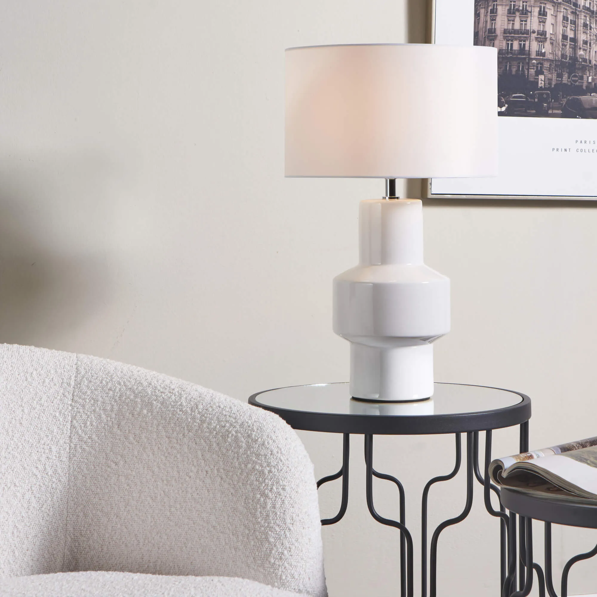 Salina Table Lamp - White, Ceramic product