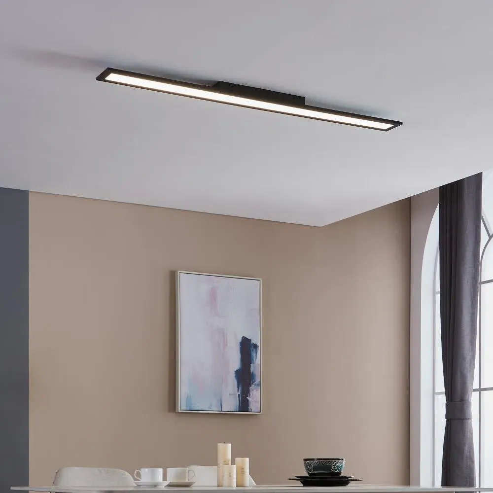 Salobrena 1 Flush Ceiling Light - Black, Aluminium product