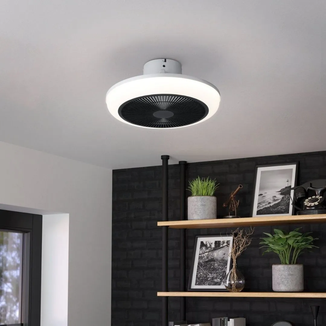 Sayulita LED Ceiling Fan Light - White & Black, Plastic product