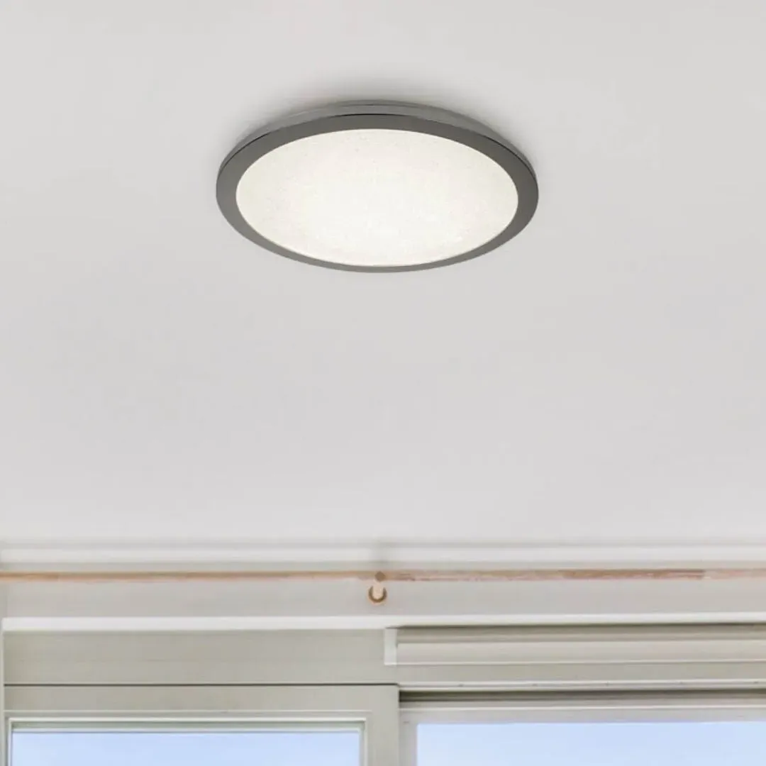 Scilly Round LED Flush Ceiling Light - Chrome, Crystal product