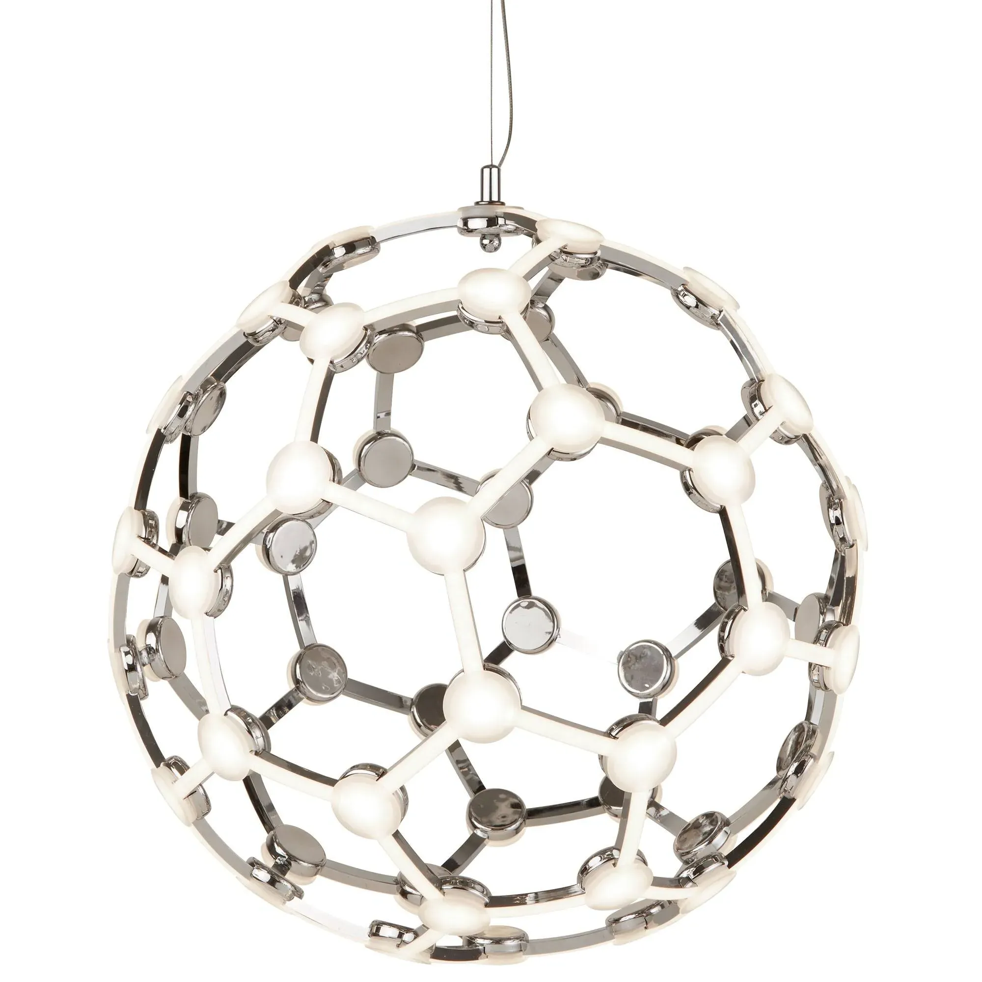 Searchlight Globe Frame LED Pendant Ceiling Light - Chrome product