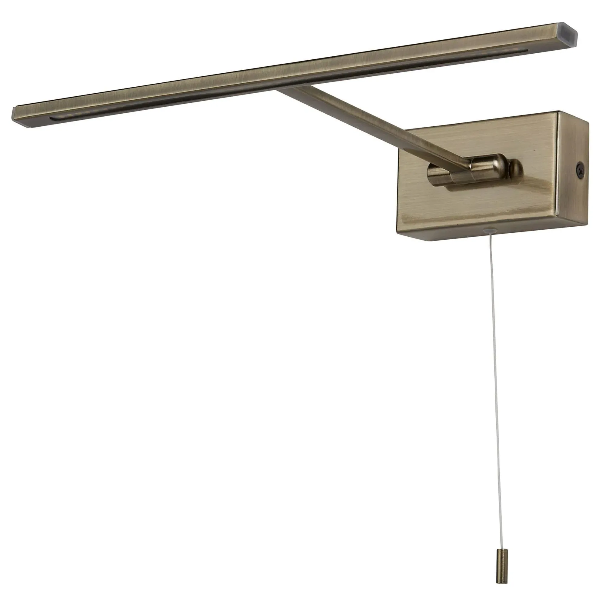 Searchlight LED Picture Light with Pull Cord - Antique Brass product