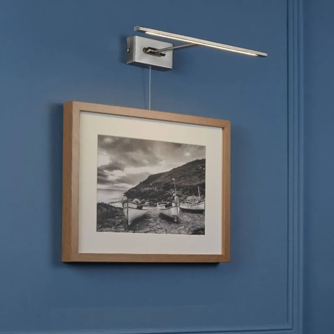Searchlight LED Picture Wall Light Pull Cord - Polished Chrome product