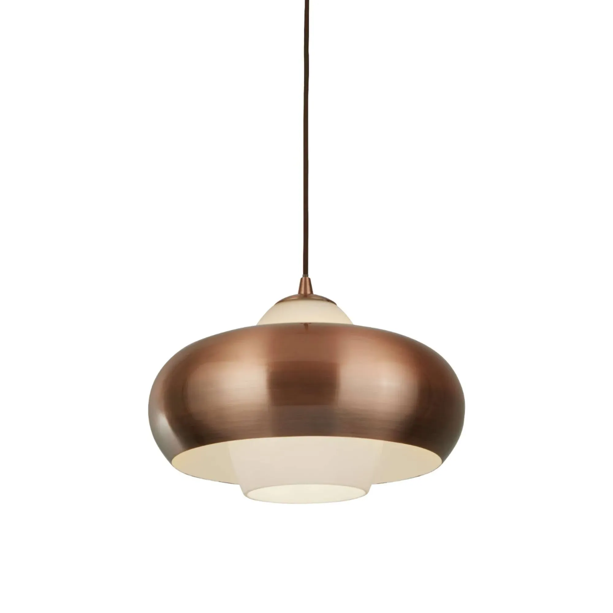 Searchlight Pendant Ceiling Light - Antique Copper, Opal Glass product
