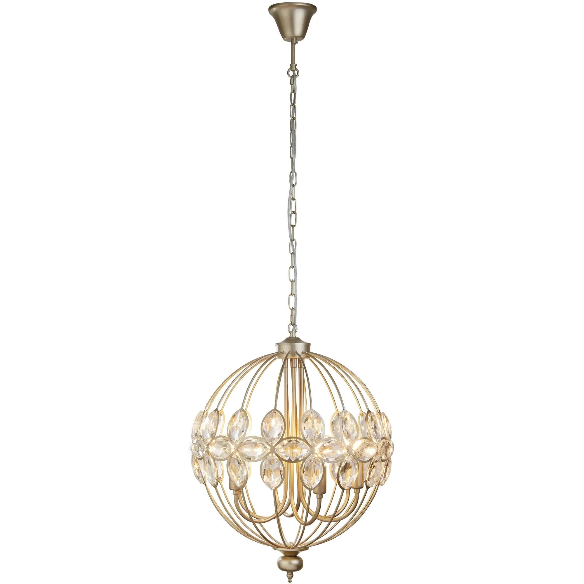 Searchlight Round Pendant Ceiling Light - Champagne Gold product