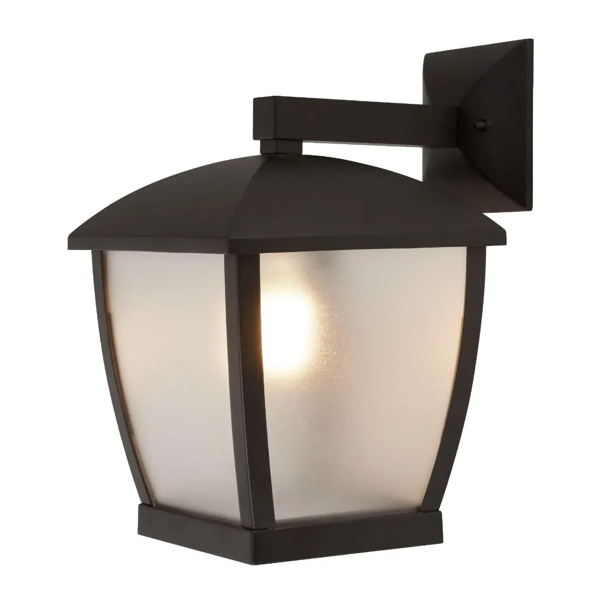 Seattle 1-Light Outdoor Wall Bracket - Black, Glass product
