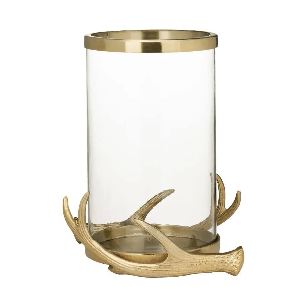 Selising Candle Holder with Glass Lantern - Gold, Aluminium product