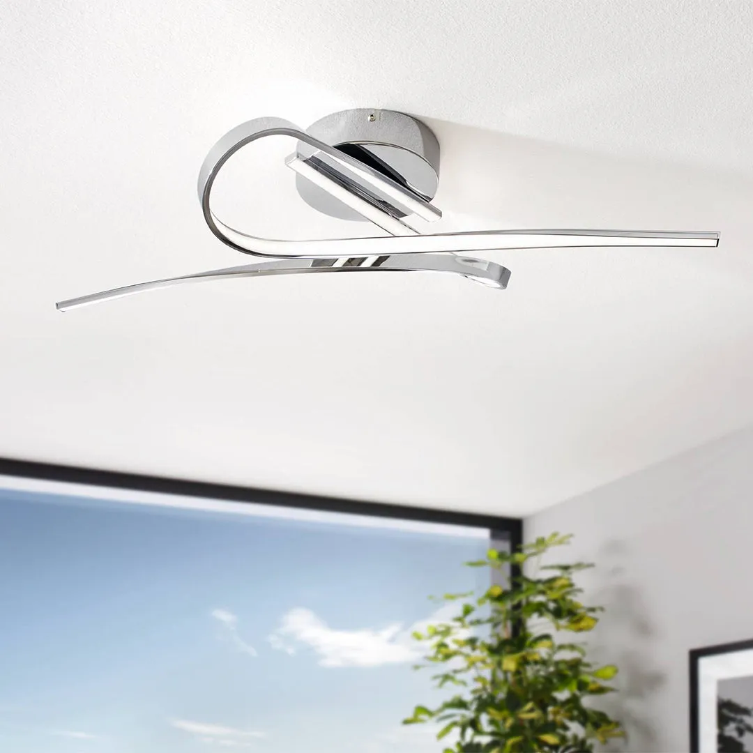 Selvina LED Flush Ceiling Light - Polished Chrome, Aluminium product