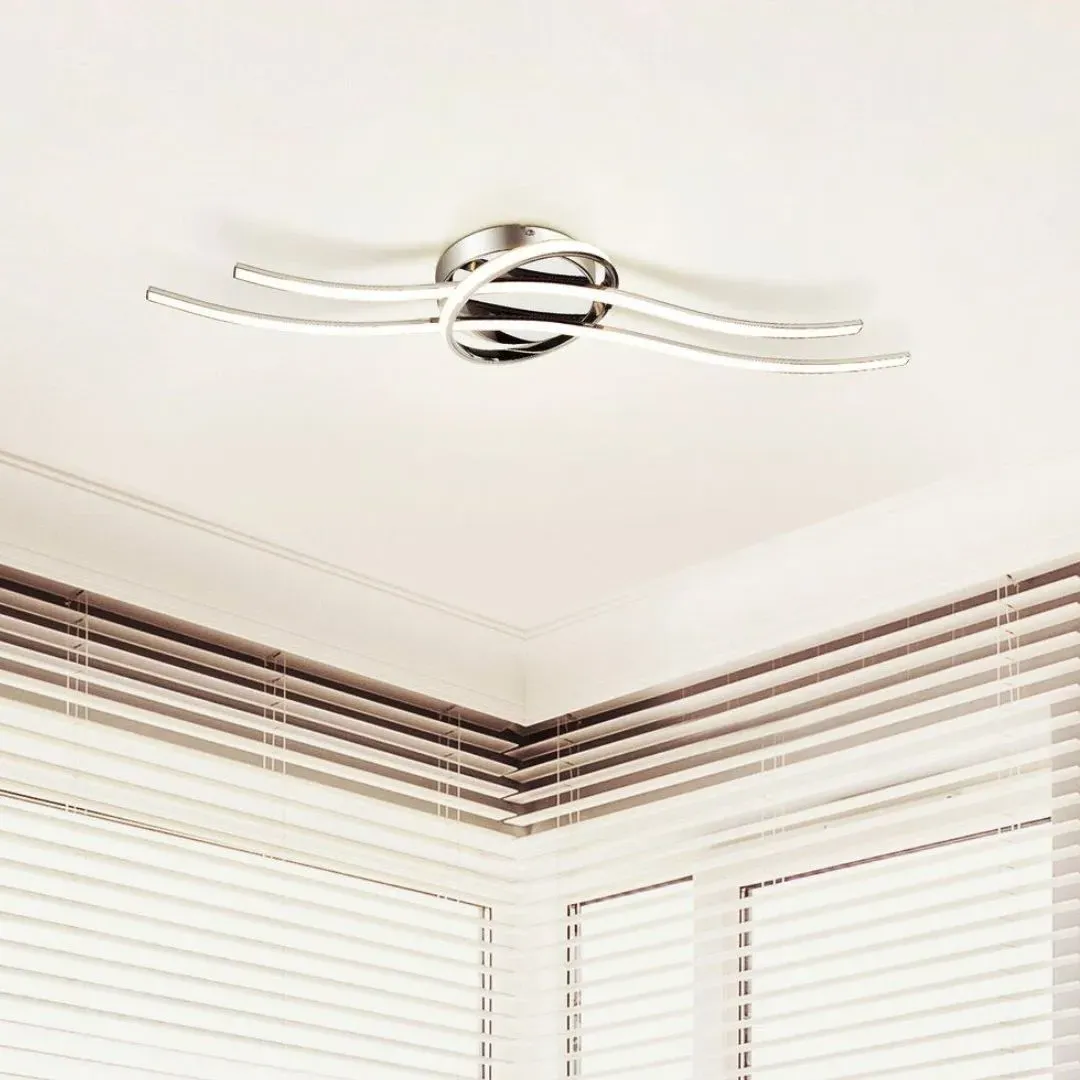 Selvina LED Flush Ceiling Light - Silver, Aluminium product