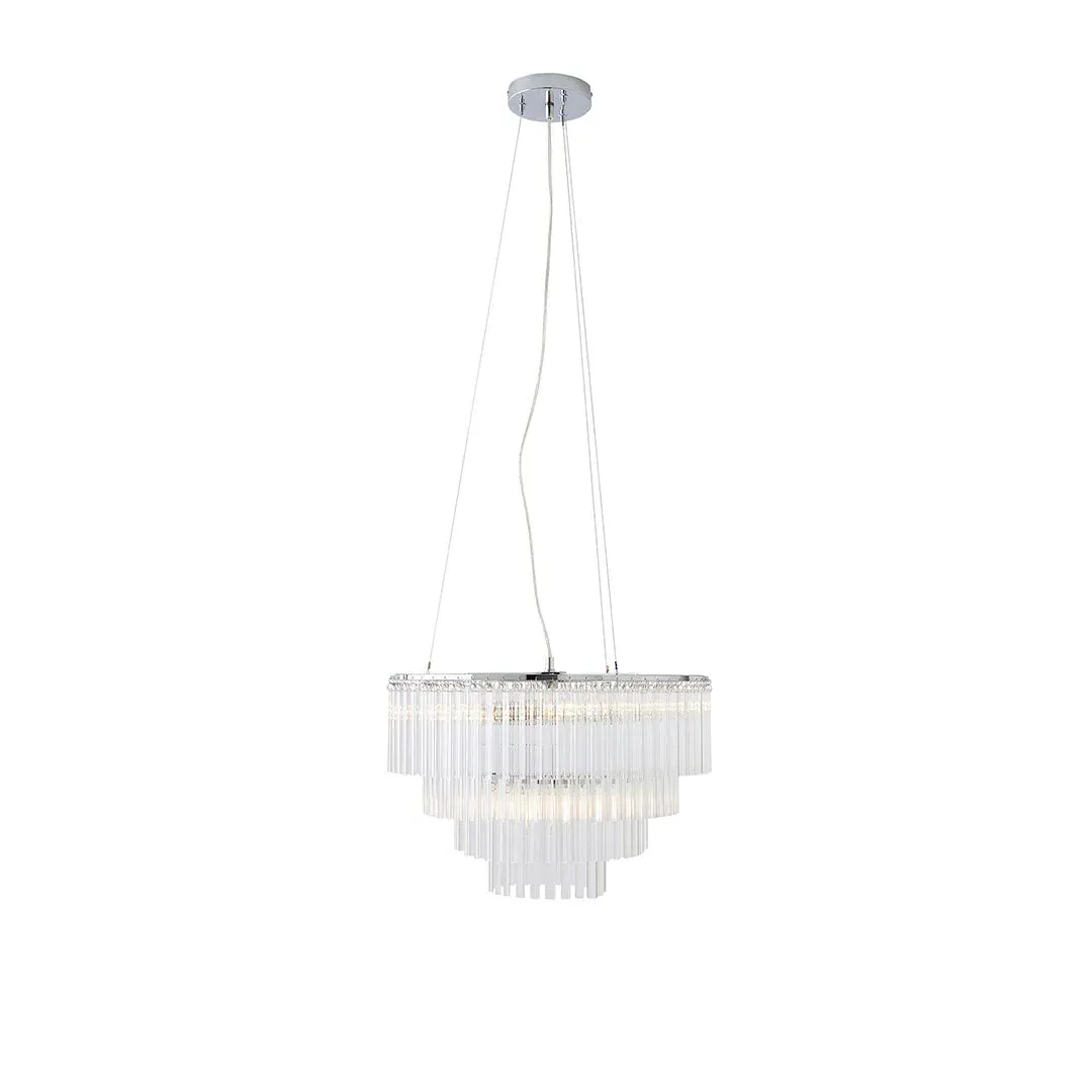 Seraphina Tiered Glass Chandelier - Chrome product