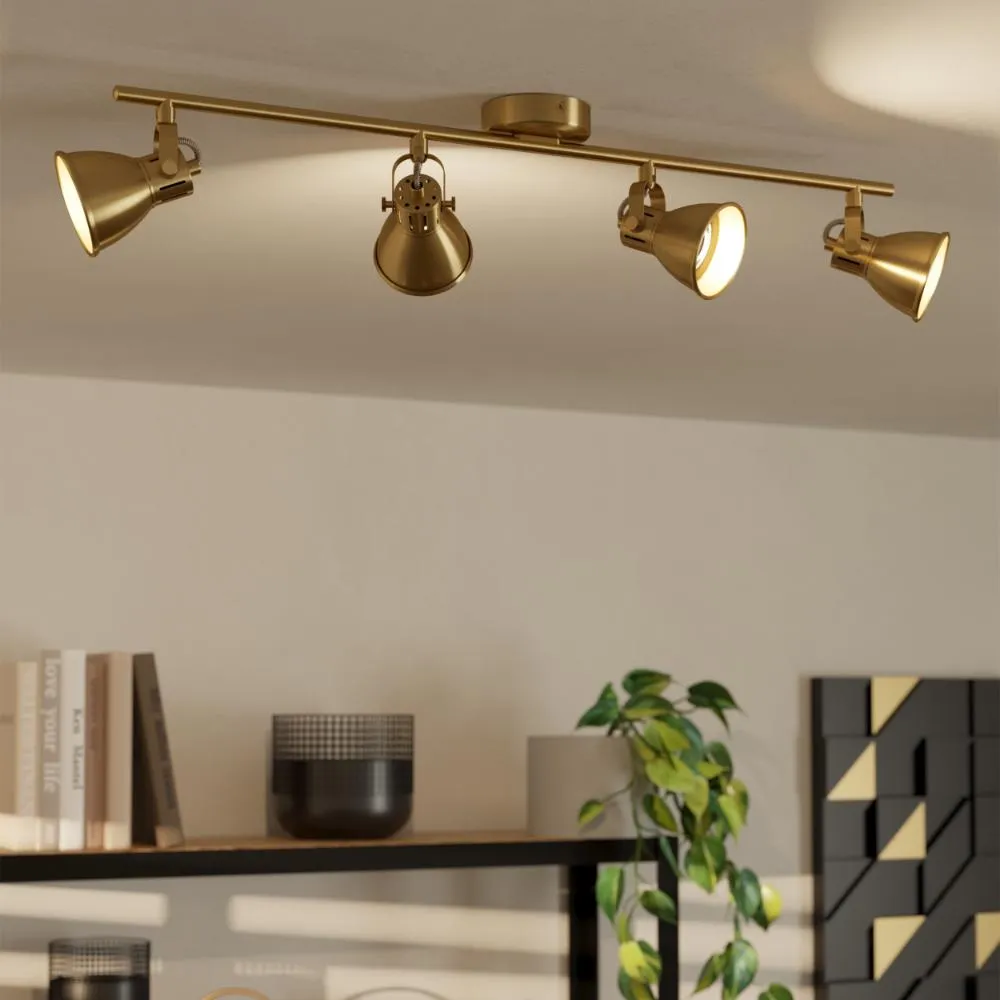 Seras 4-Light Spotlight Bar - Antique Gold product