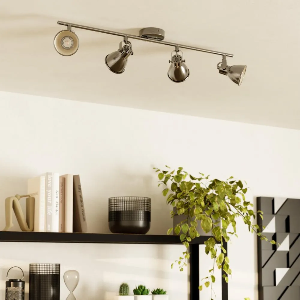 Seras 4-Spot Spotlight Bar - Antique Nickel, Metal product