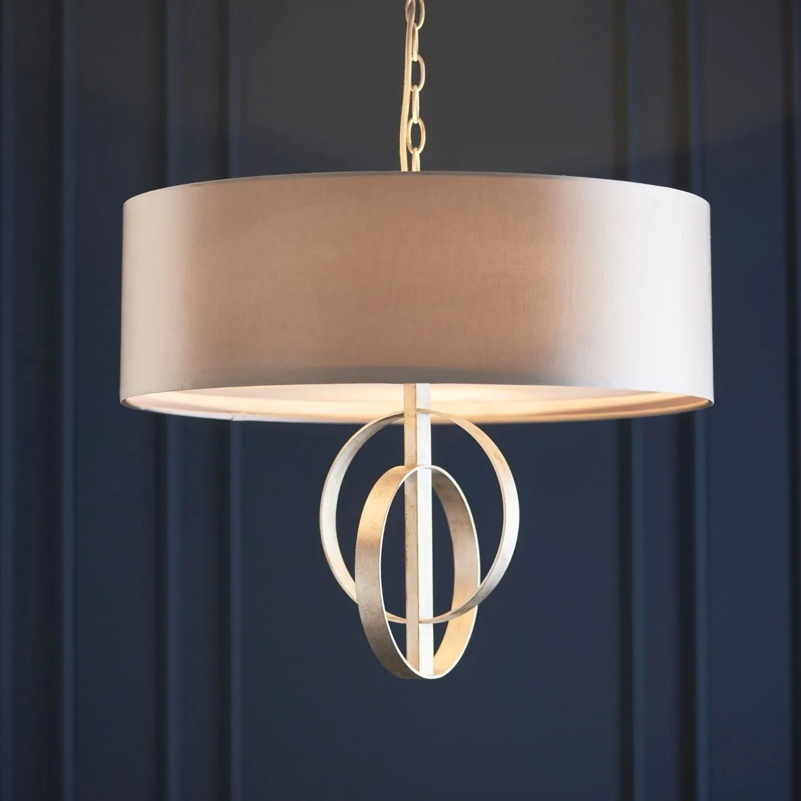 Serenity 3-Light Pendant Ceiling Light - Antique Silver, Mink product