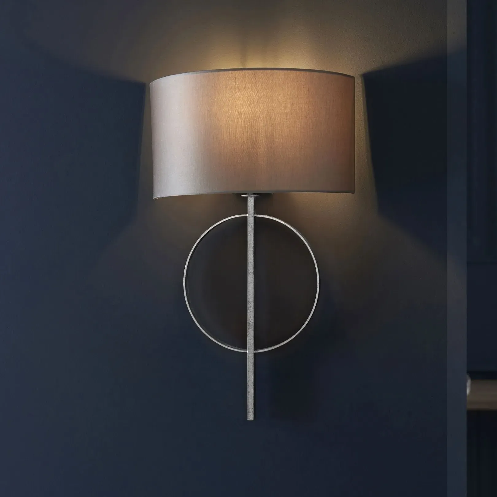 Serenity Wall Light - Antique Silver, Mink Satin product