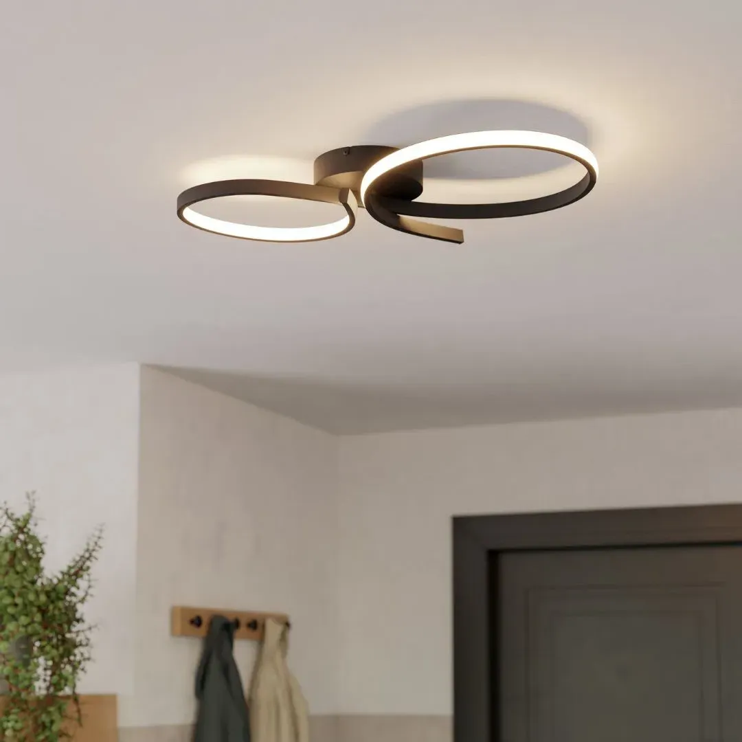 Serpins LED Flush Ceiling Light - Black product