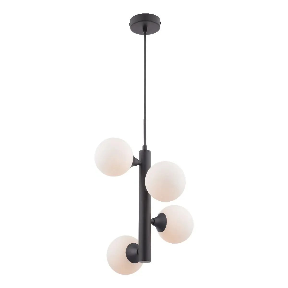 Shia 4-Light Pendant Light - Opal White, Glass & Matt Black product