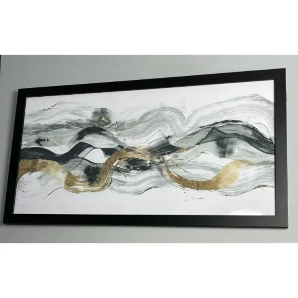 Shimmer River Wall Art - Black, Metal product