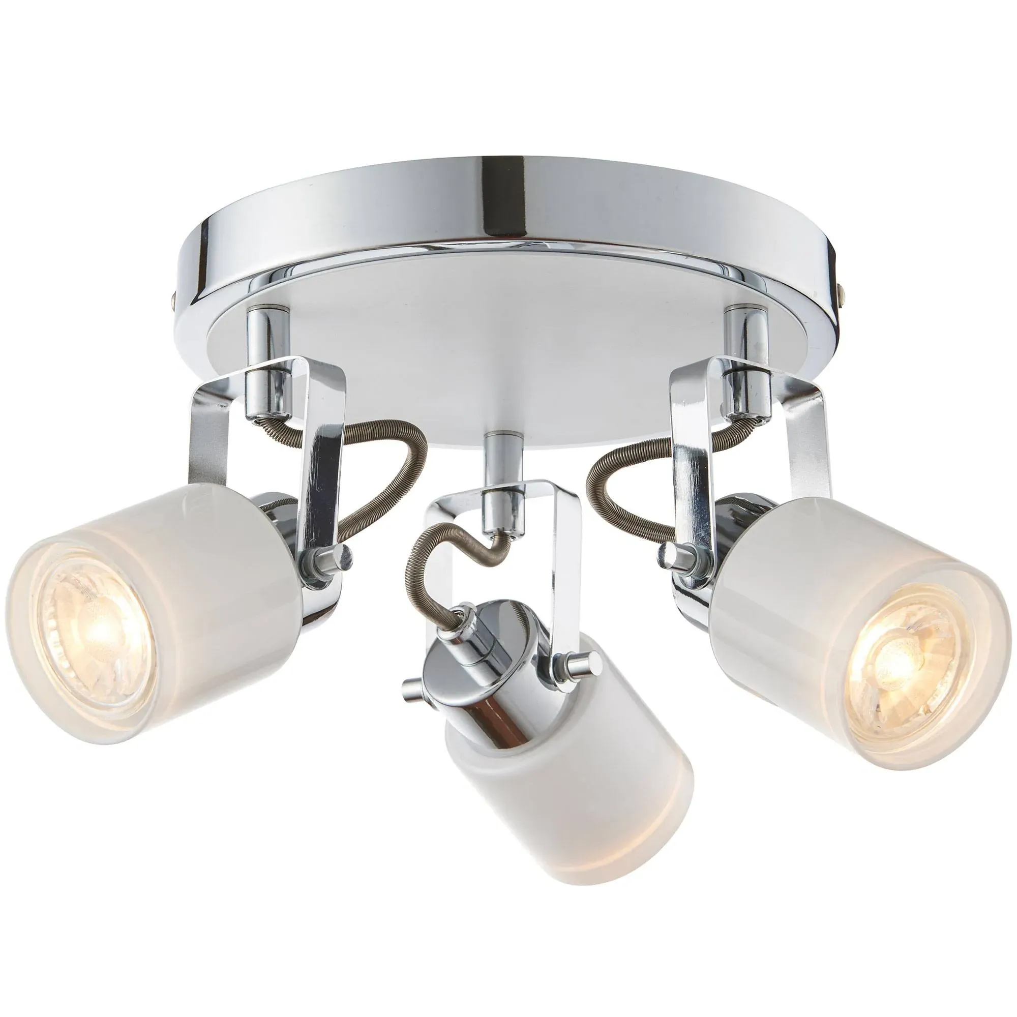 Shoreditch 3-Head Spotlight Plate - White, Chrome product