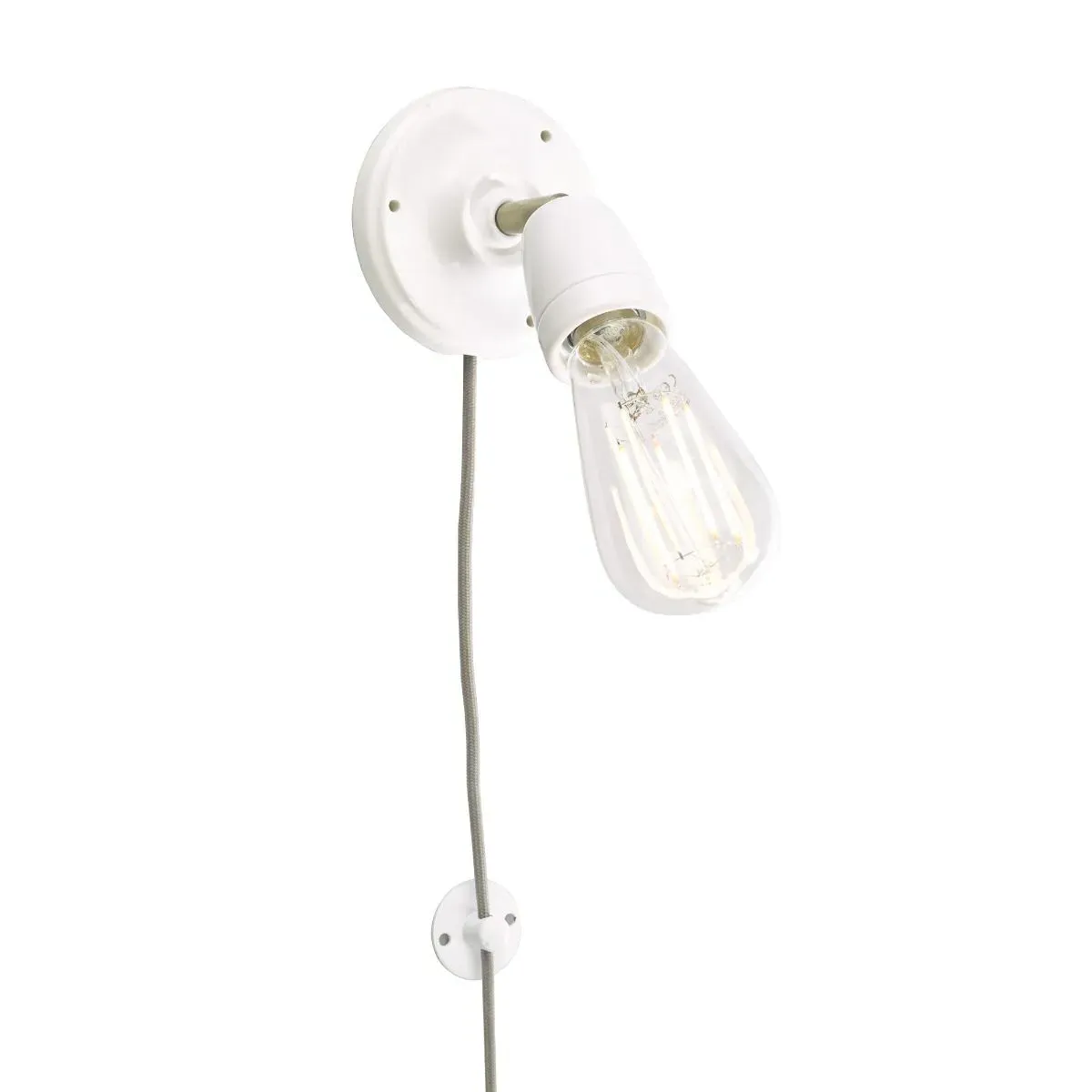 Sika 1 Light Wall Light - White, Ceramic product