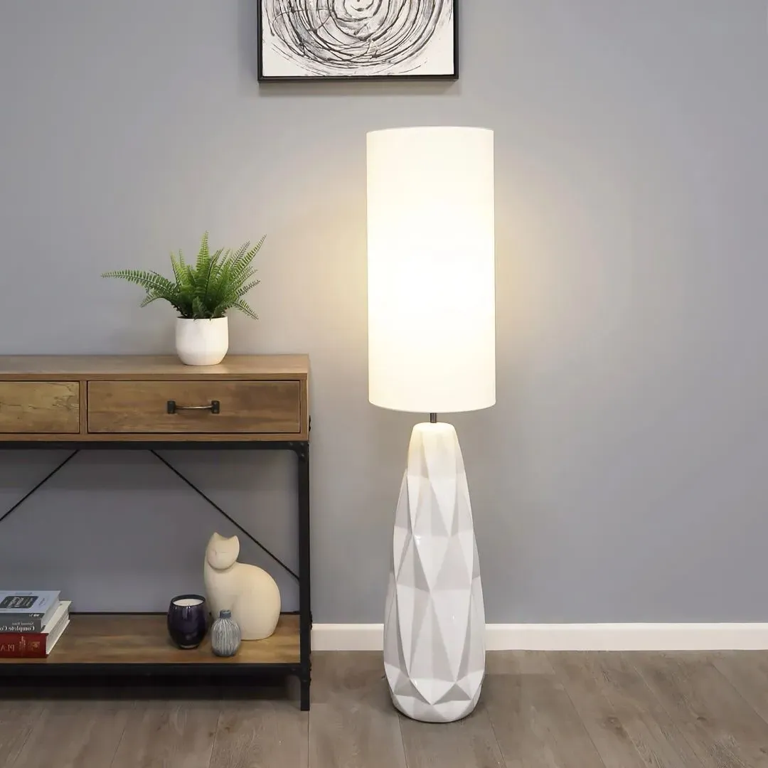Skova Floor Lamp - White, Ceramic product