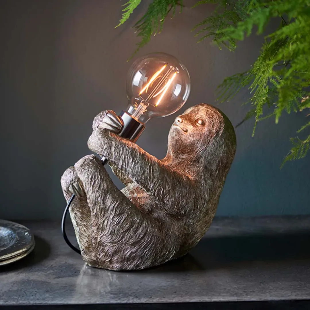 Snooze Sloth Table Lamp - Silver product