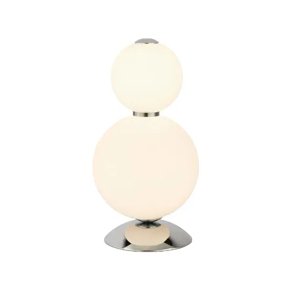 Snowball Opal Glass LED Table Lamp - Chrome product