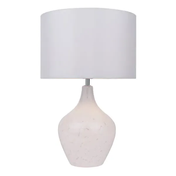 Snowdrop Dual Lit Glass Table Lamp - White product