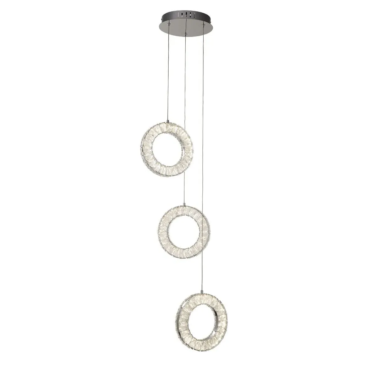 Soliel 3-Light LED Crystal Ceiling Pendant - Polished Chrome product