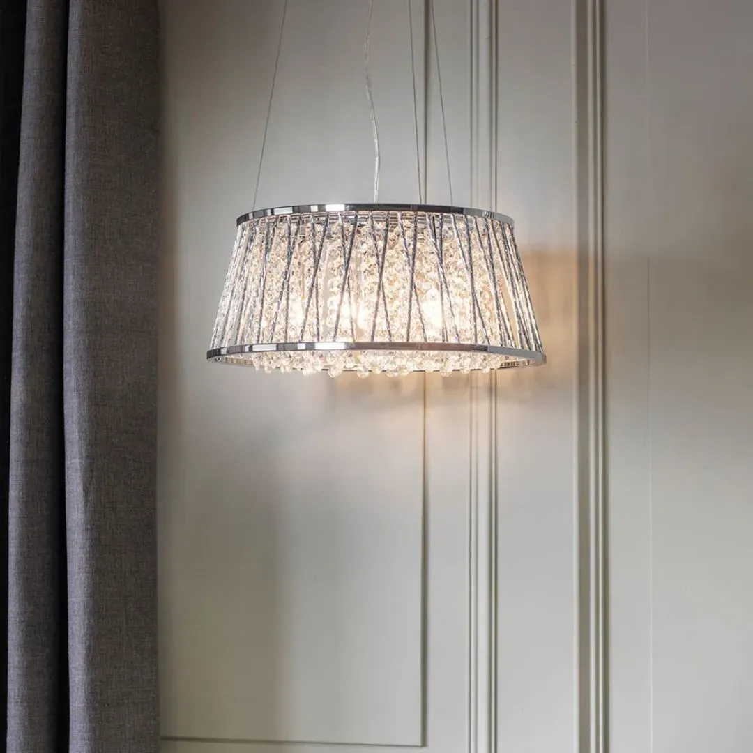 Sophia Pendant Ceiling Light - Chrome, Crystal product