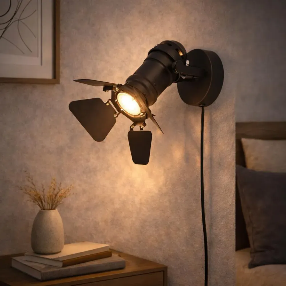 Spectre Plugin Wall Light - Black product