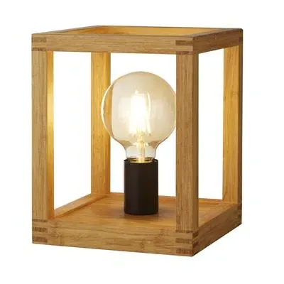 Square Table Lamp - Wood product
