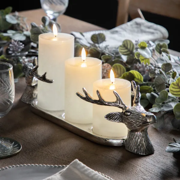 Stag Antique Finish 3-Candle Holder product