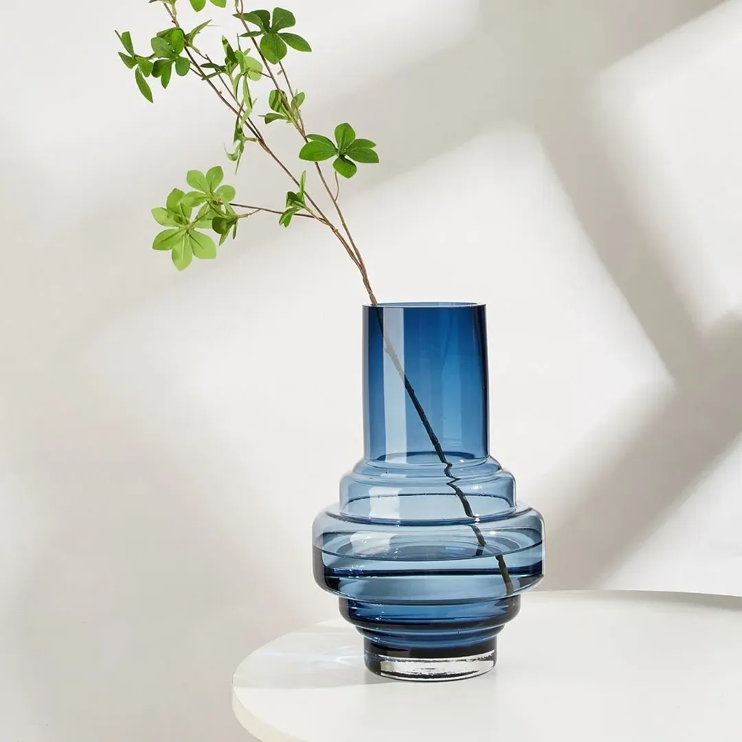 Stamford Stacked Glass Vase - Blue product