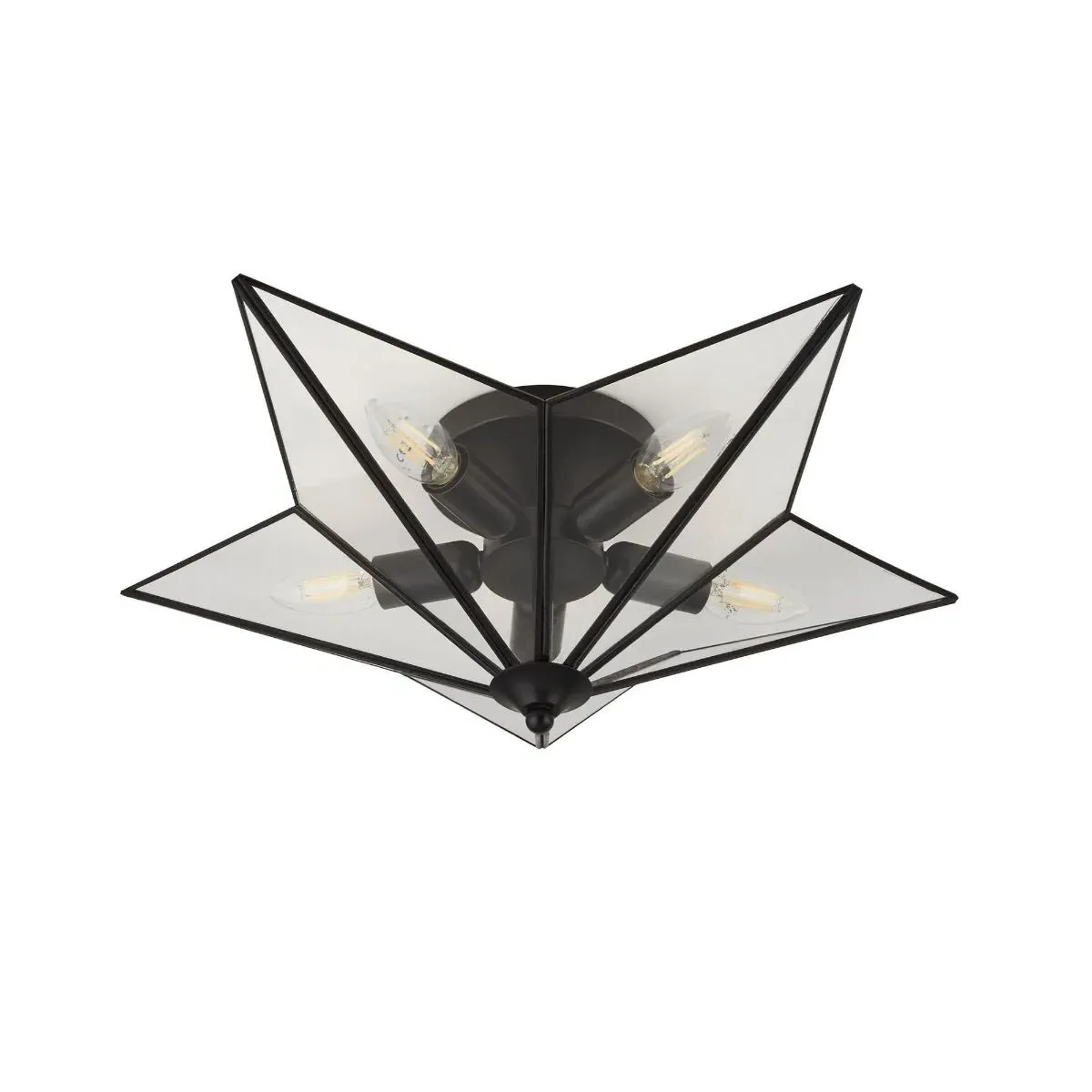 Star 5-Light Flush Ceiling Fitting - Black product