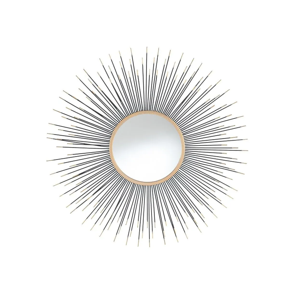 Starburst Round Wall Mirror - Black, Gold product