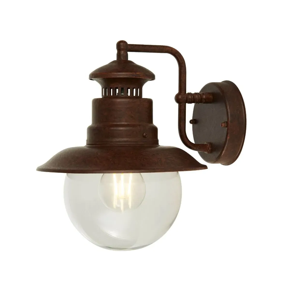 Station 1-Light IP44 Outdoor Wall Light - Clear Glass product