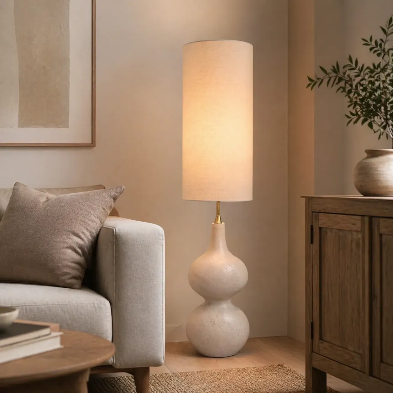 Stephanie Resin Floor Lamp - Beige product