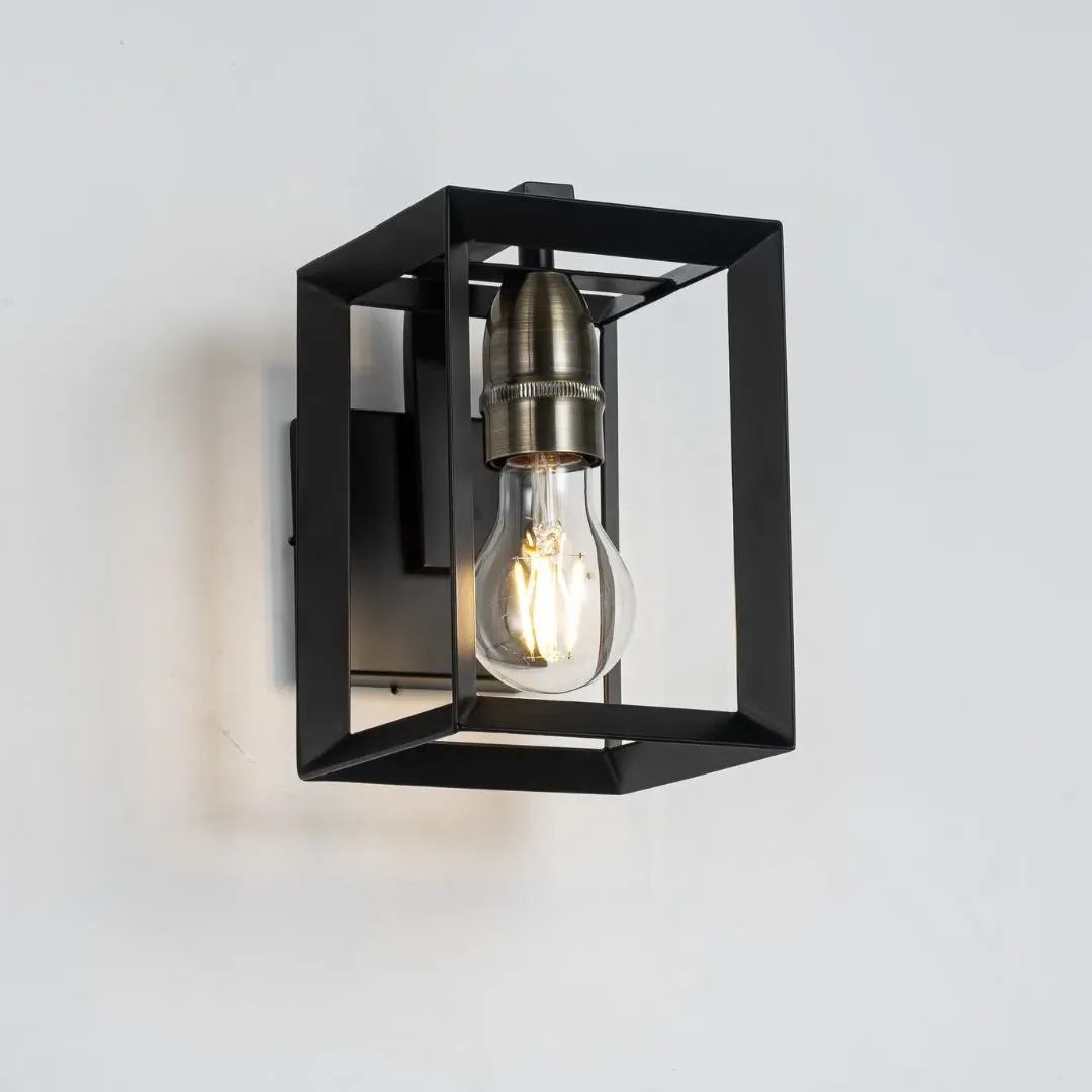 Sully Rectangular Wall Light - Matte Black, Metal product