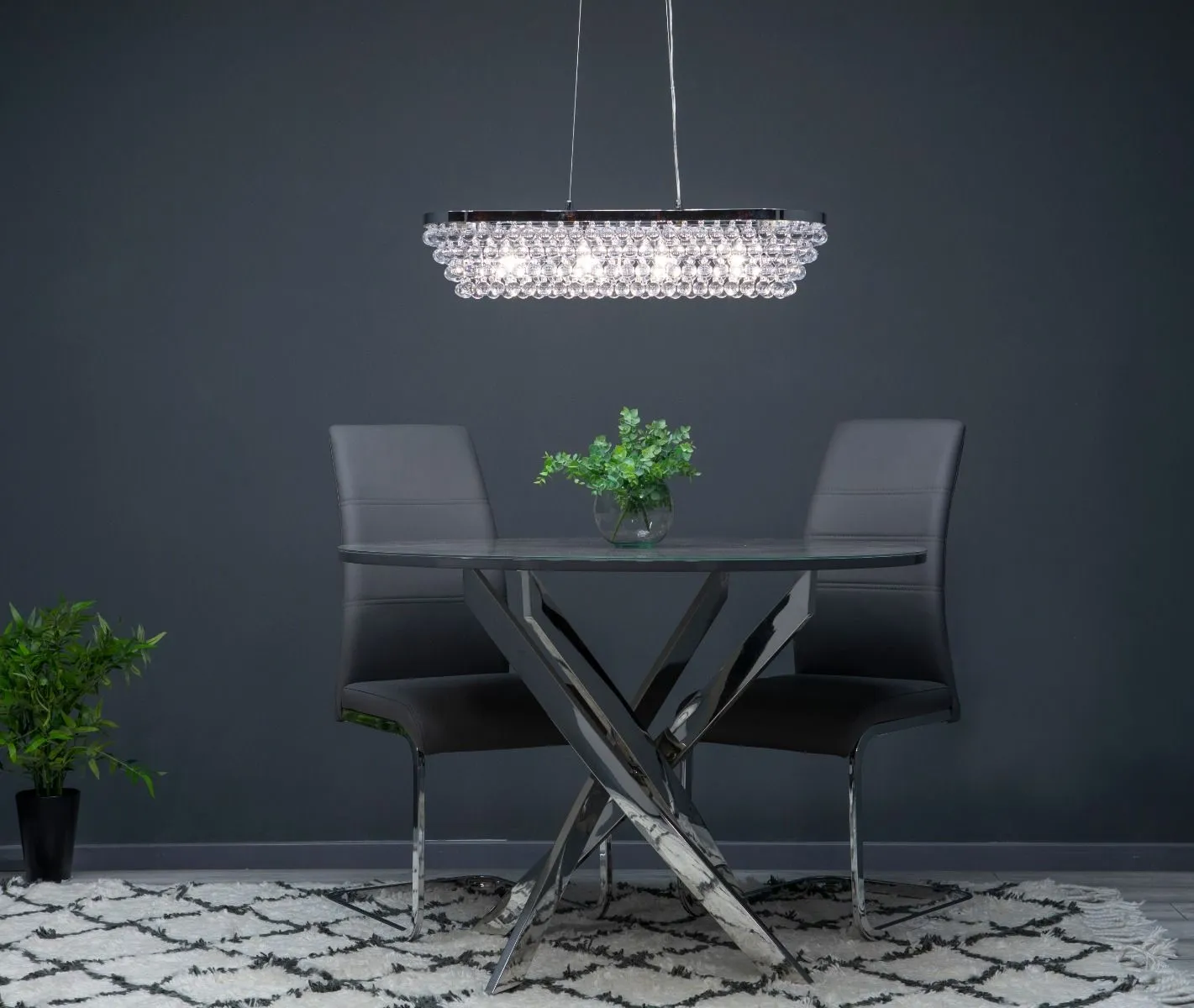 Susanna 4-Light Linear Ceiling Pendant - Polished Chrome product