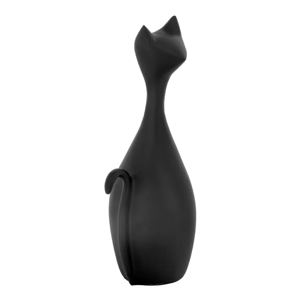 Suzu Cat Ornament - Black, Aluminium product