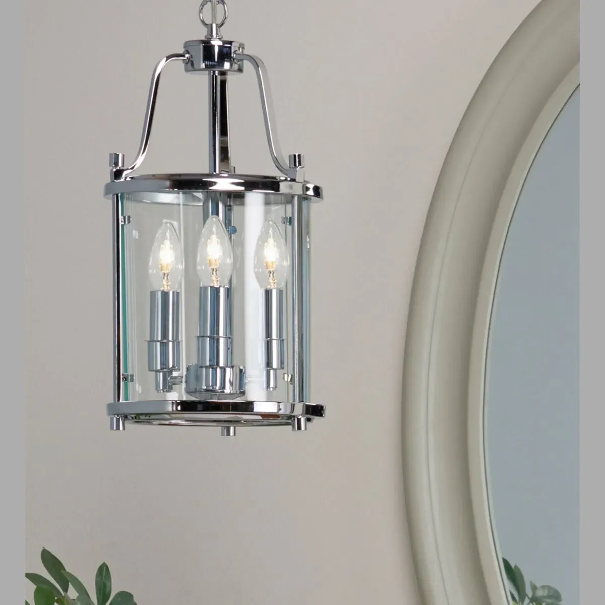 Syble 3-Light Pendant Ceiling Light - Chrome, Glass product