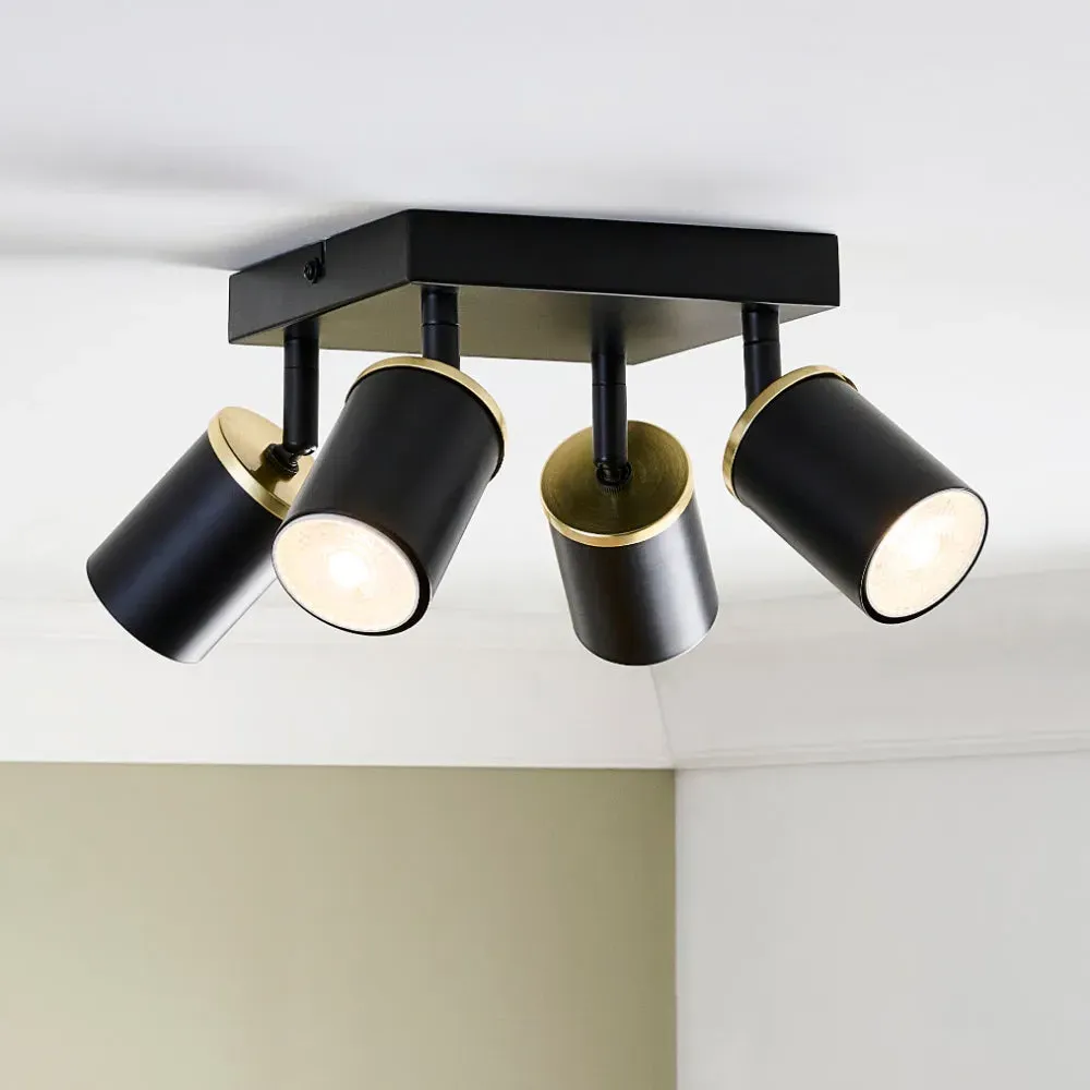 Talbot 4-Spot Ceiling Plate Dimmable - Matte Black product