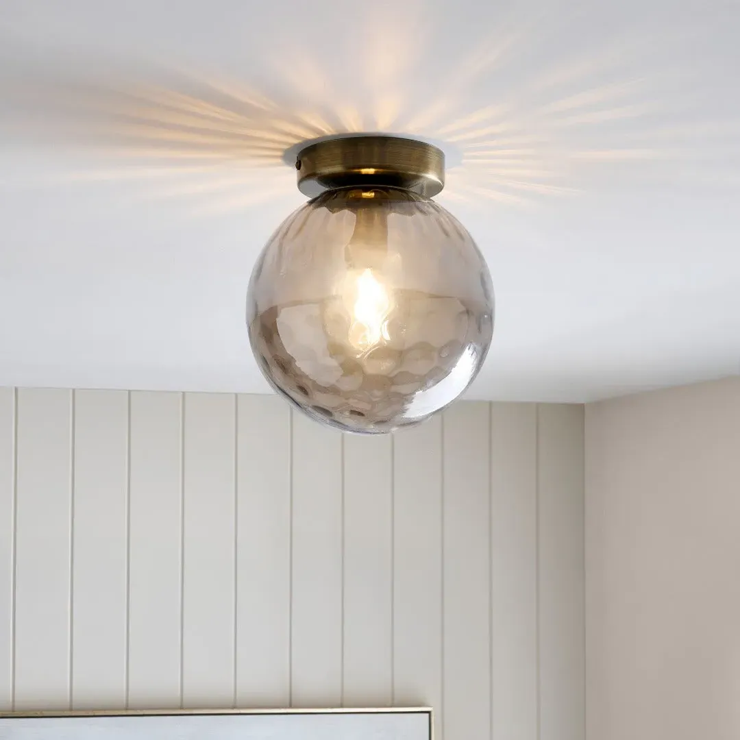 Tamara Flush Ceiling Light - Antique Brass product