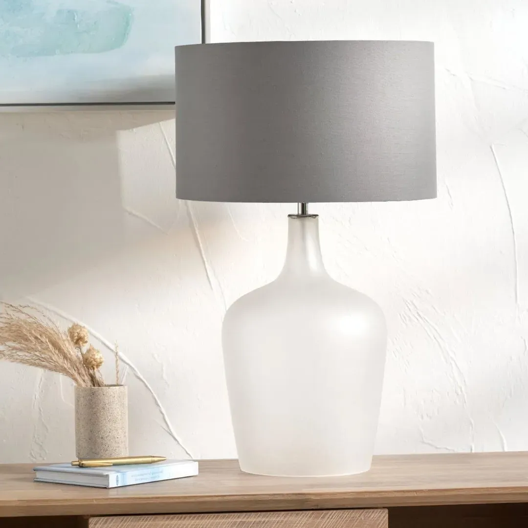 Tamsin Frosted Glass Table Lamp - Grey product
