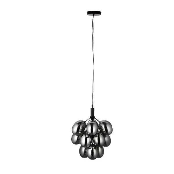 Tatum Ceiling Pendant - Black, Smoked Glass product