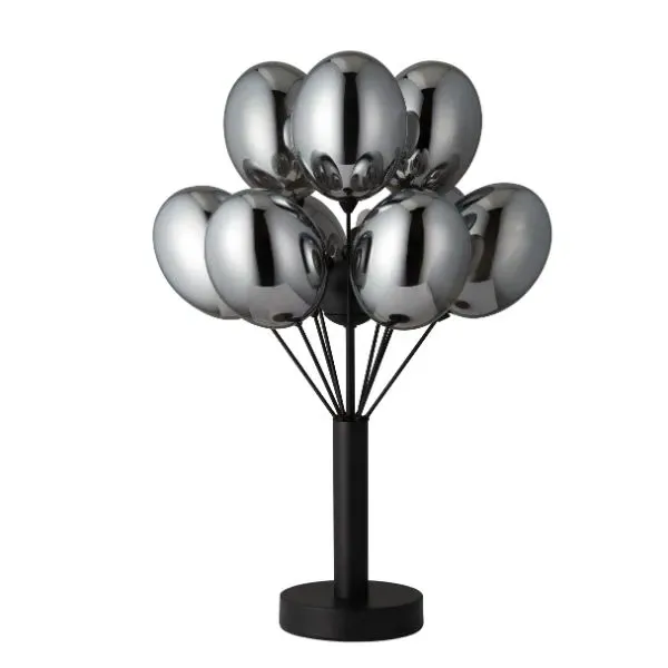 Tatum Smoked Glass Table Lamp - Matte Black product