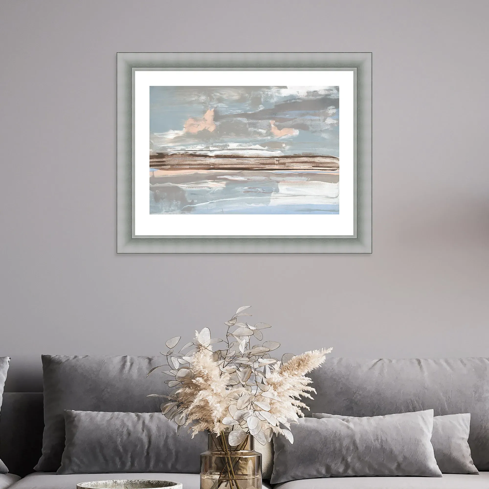 Taupe Sands Framed Print - Silver product