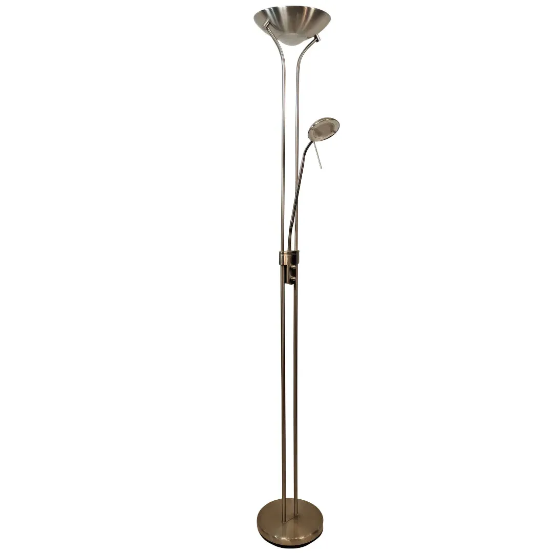 Tiree LED Mother and Child Floor Lamp - Satin Nickel product