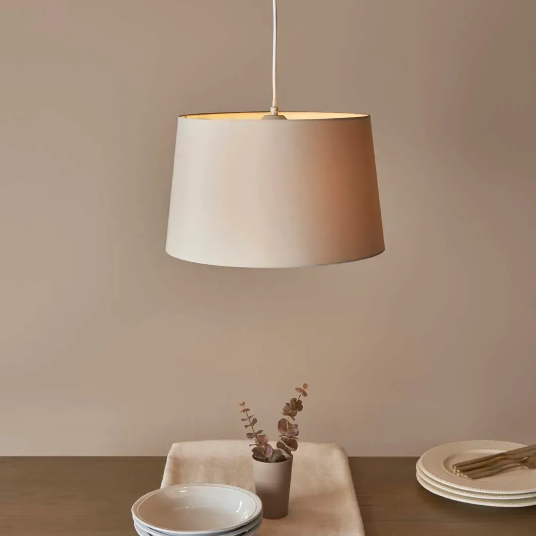 Tiverton Tapered Cylinder Ceiling Shade - Grey, Faux Silk product