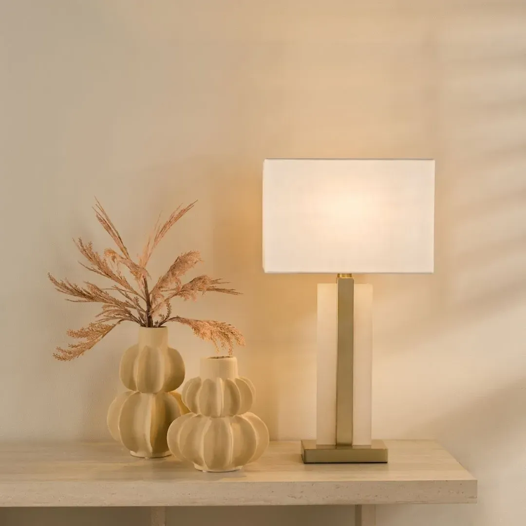 Tokori Table Lamp - Brushed Gold, Alabaster product
